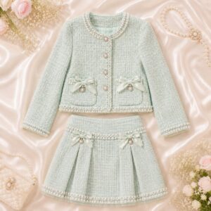 saco tweed cute + falda cute tweed