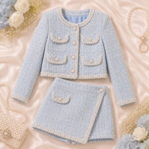 saco tweed cute + falda cute tweed
